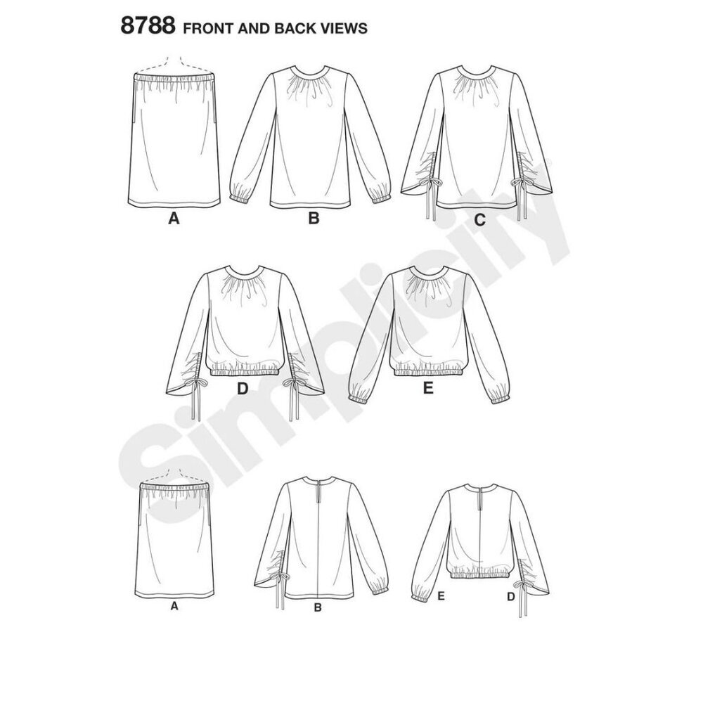 Simplicity Sewing Pattern 8788 Shirt Tunic Top Misses Size 14-22 - Picture 3 of 6
